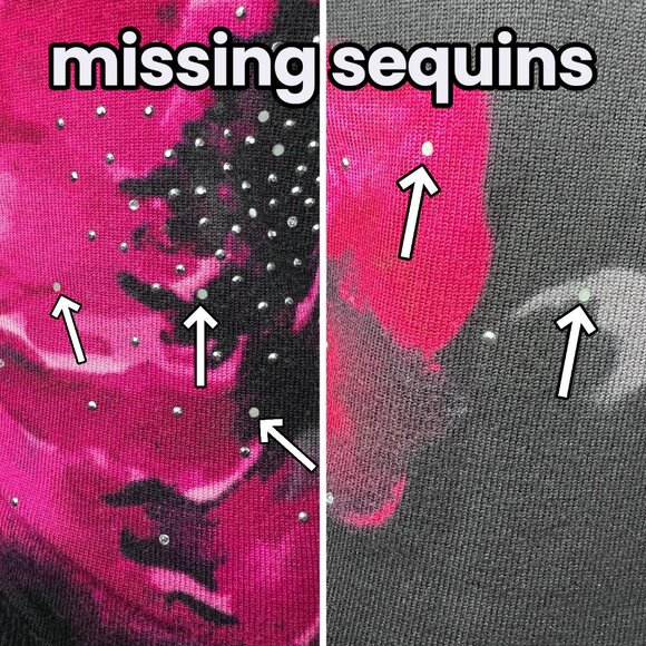 White House Black Market Cardigan Sweater Pink Floral Print 3/4 Sleeve Small - Picture 10 of 10